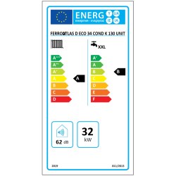 Etiqueta energética Caldera de gasoil FERROLI ATLAS D eco 34 COND K 130 UNIT