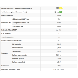 Ficha técnica Caldera de Gasoil FERROLI ATLAS D ECO 34 COND SI UNIT