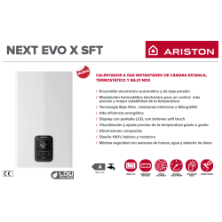 Ficha Calentador ARISTON NEXT EVO X SFT 11 EU Butano