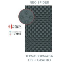 Placa Termoconformada Suelo Radiante FERCO NEO SPIDER TERMOFORMADA EPS+GRAFITO