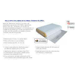 Ficha técnica ROLLO EPS CON LAMINA DE ALUMINIO. Sistema ALUROL