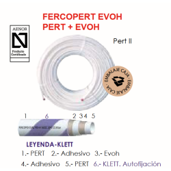 Ficha Tubería de Polietileno Altas Temperaturas FERCO PERT EVOH KLETT 16 x 1,8 mm