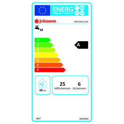 clase energetica Calentador JOHNSON ARGON 11 gas natural