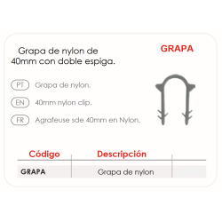 Ficha técnica Grapa Naylon para Suelo Radiante FERCO