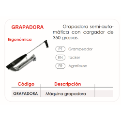 Ficha técnica Grapadora Ergonómica Suelo Radiante FERCO