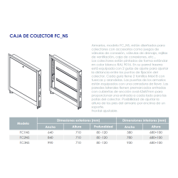 Caja de gran altura para instalación de colector y caja de conexiones