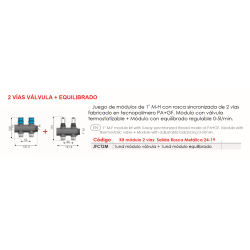 Ficha técnica Kit módulo 2 vías + Equilibrado 1" M-H FERCO JFCT2M