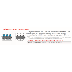 Ficha técnica Kit módulo 3 vías + Equilibrado 1" M-H FERCO JFCT3M