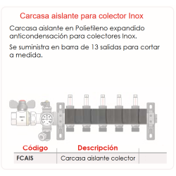 Ficha técnica Carcasa Aislante para Colector Inox FERCO FCAIS