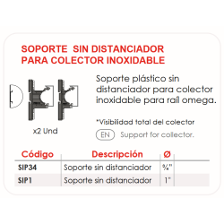 Ficha tecnica Soporte para Colector Inoxidable FERCO SIP34