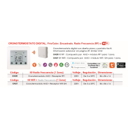 Ficha técnica Cronotermostato Digital Frío+Calor FERCO GN2R
