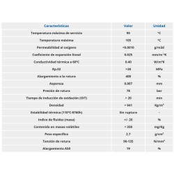 Ficha técnica Tubería Multicapa MULTIFER PEX/AL/PEX  16 x 2 (Rollo 100 mtrs.)