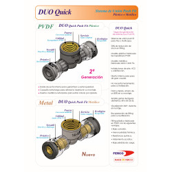 Sistema de Unión Push Fit Plástico o Metálico