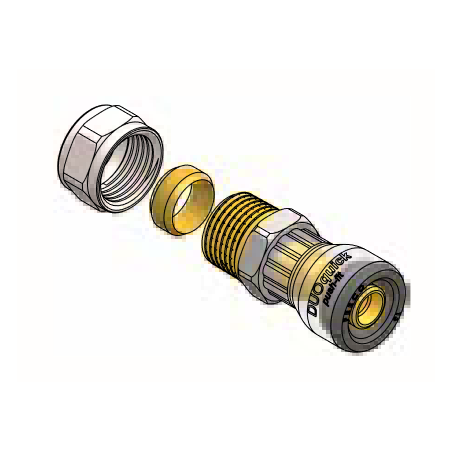 Racor Macho Compresión Push Fit FERCO 16 - ½"