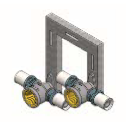 Placa Horizontal con Te Ø16 Press Fitting FERCO