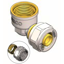 Codo Hembra Compression System FERCO Ø 16 - ½"