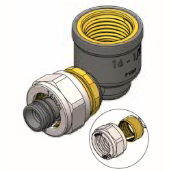 Codo Hembra Compresión FERCO Ø 16 - ½"