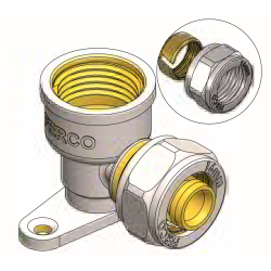 Codo Base Hembra Compresión FERCO Ø 20 - ½"