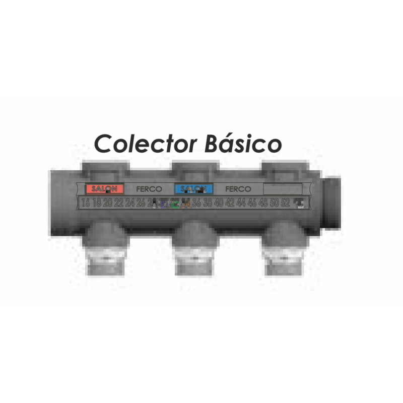 Colector Plástico - PVDF 4 vías FERCO 4 x 24-19