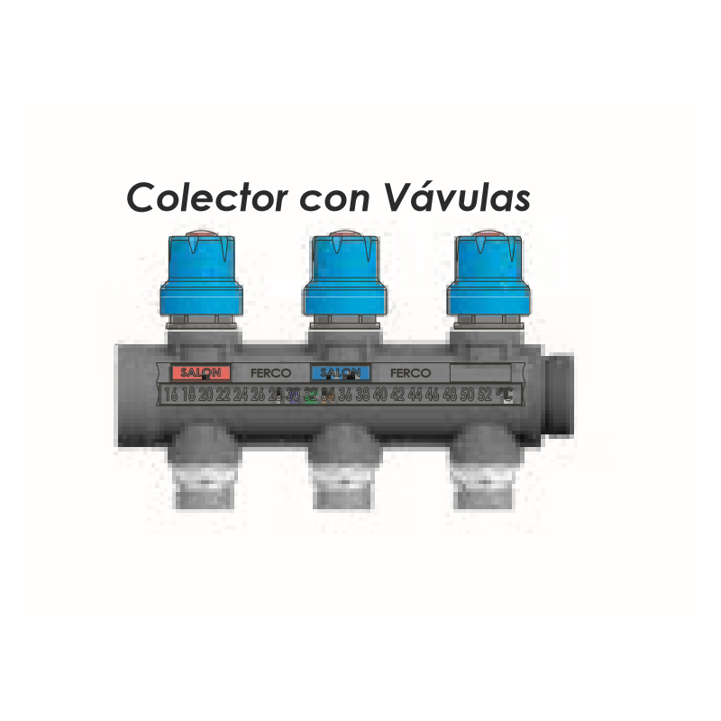 Colector Plástico con Válvula 3 vías FERCO 3 x 24-19