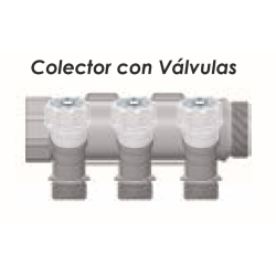 Colector Metal con Válvulas 3 vías FERCO 3 x ½” M