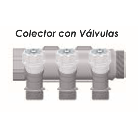 Colector Metal con Válvulas 4 vías FERCO 4 x ½” M