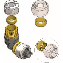 Codo Macho Unión Cobre Compresión FERCO Ø 16 x 15mm