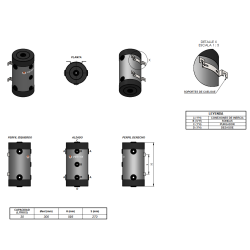 Dimensiones y Conexiones ANR-444 RIGID CLOTH 30L