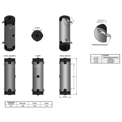 Dimensiones y Conexiones ANR-444 RIGID CLOTH 50L