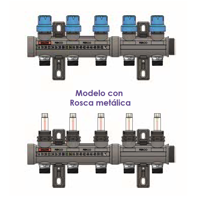 Colector Plástico con Equilibrado Simple 3 vías FERCO 3 x 24-19