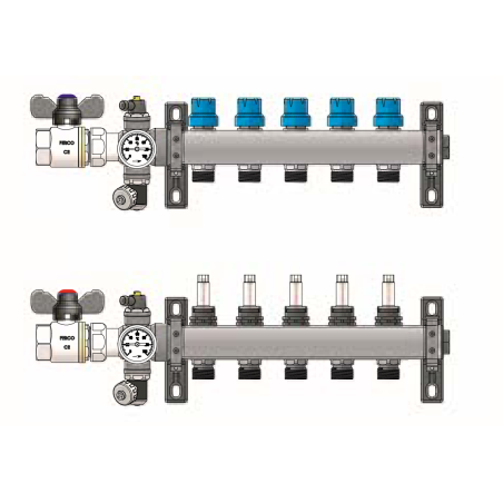 Colector Inox con Equilibrado Completo 3 vías FERCO 3 x 24-19