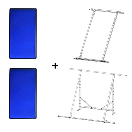 Pack 2 Placas Solares Térmicas con Soporte Universal Plano o Inclinado FERCO FCE2.5M
