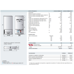 Ficha técnica Termo ARISTON LYDOS HYBRID WIFI 80