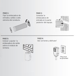 mONTAJE TUBOS Aire acondicionado portátil DAITSU ALISIOS PREMIUM APD 12FCX