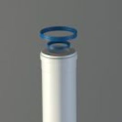 Tubo coaxial calentador 1,5m. salida gases coaxial Ø 60/100 M-H