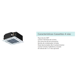 Características Cassettes 4 vías