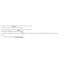 prestaciones Bomba de Condensados FERROLI GIADA C 12 prestaciones Bomba de Condensados FERROLI GIADA C 12