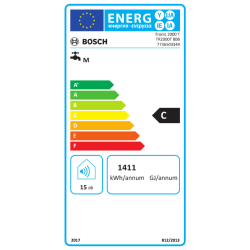 Etiqueta Energética Termo Eléctrico BOSCH Tronic 2000 T 80 Etiqueta Energética Termo Eléctrico BOSCH Tronic 2000 T 80