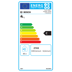 Etiqueta energética Termo Eléctrico BOSCH Tronic 2000 T 100 H