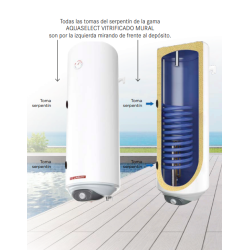acumulador con serpentin con tomas a la izquierda lasian 80 litros
