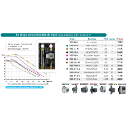 Ficha técnica Grupo de Bombeo Directo DN25 FERCO R35-W10-N