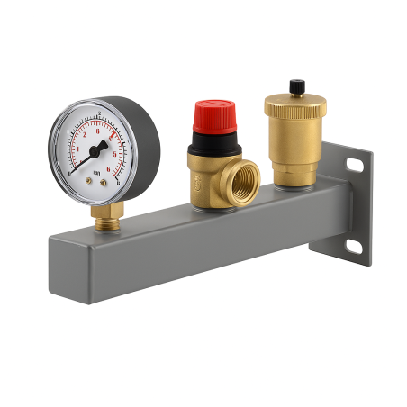 Grupo de seguridad + soporte vaso de expansión FERCO GSCV34X (3 bar – acero inoxidable)