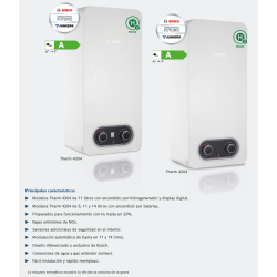 prestaciones Calentador gas natural JUNKERS BOSCH Therm 4204 11 litros