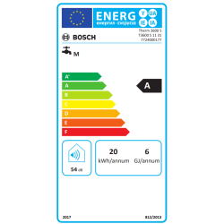 Etiqueta energética del Calentador BOSCH Therm 3600 S 11 litros Gas Butano/Propano