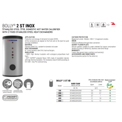 Interacumulador ACS INOX 316L SUICALSA BOLLY 2 ST XB 200 Litros