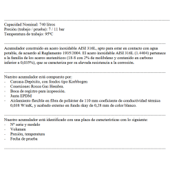 Especificaciones técnicas del Acumulador ACS INOX PREMIUM SUICALSA DAB075X07RFP