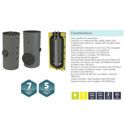 prestaciones Interacumulador Johnson JKROSS300S – 300 litros – Acero inoxidable