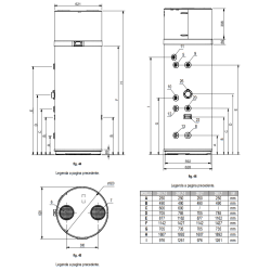 Medidas y conexiones Bomba de Calor Aerotermia ACS COINTRA OASIS TECH 200 LT PIE