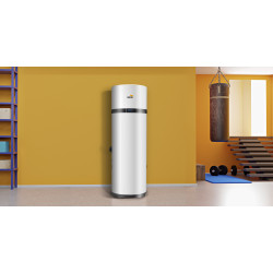 Aerotermia Bomba de Calor Aerotermia ACS COINTRA OASIS 200 HT PIE diseño moderno instalación en hogar bajo consumo energético