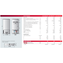 Especificaciones técnicas Termo ARISTON LYDOS HYBRID WIFI 130